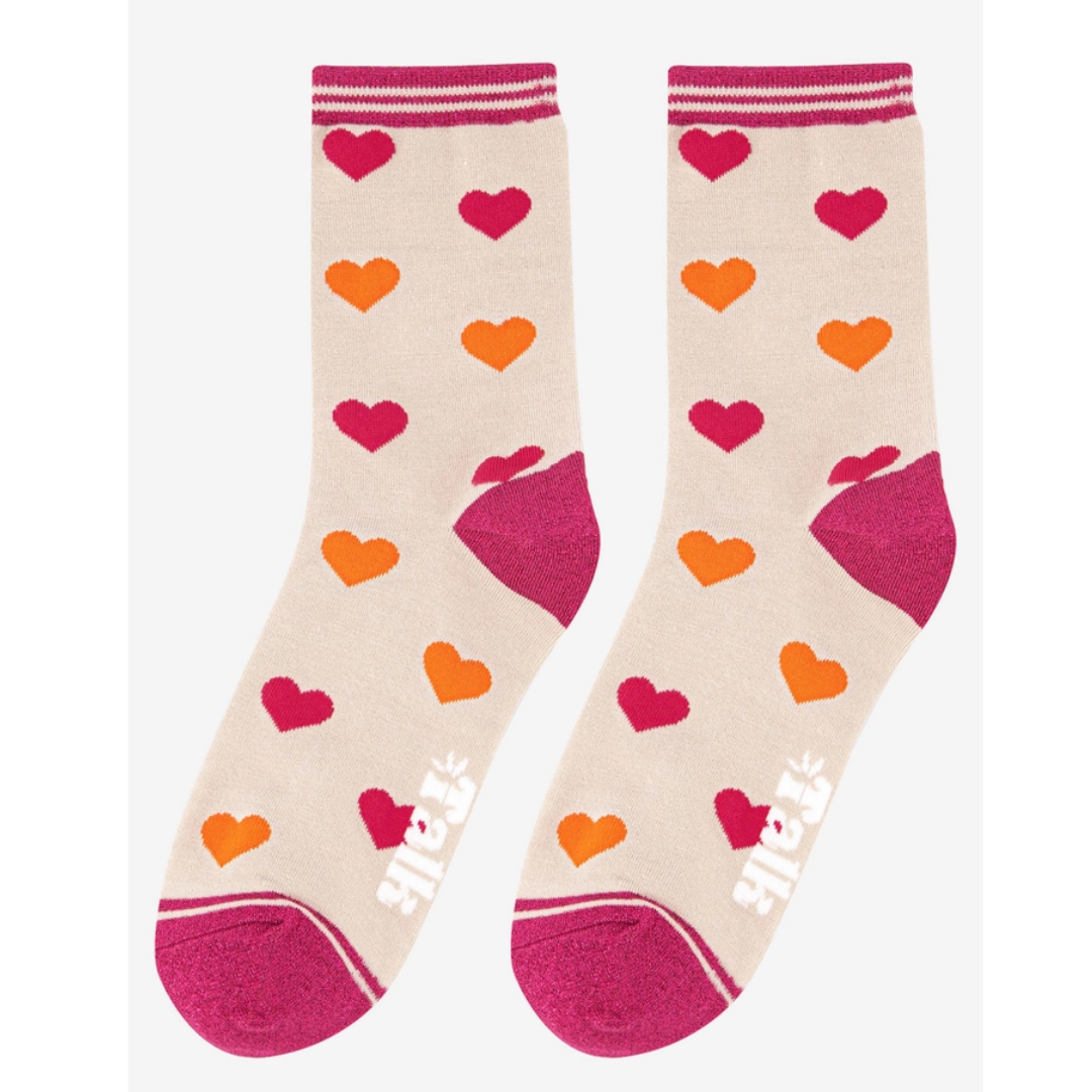 Two Tone Heart Socks