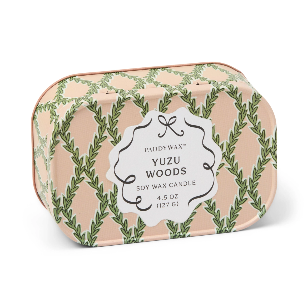 Cherie Printed Tin Candle - Pink & Green - Yuzu Woods.png