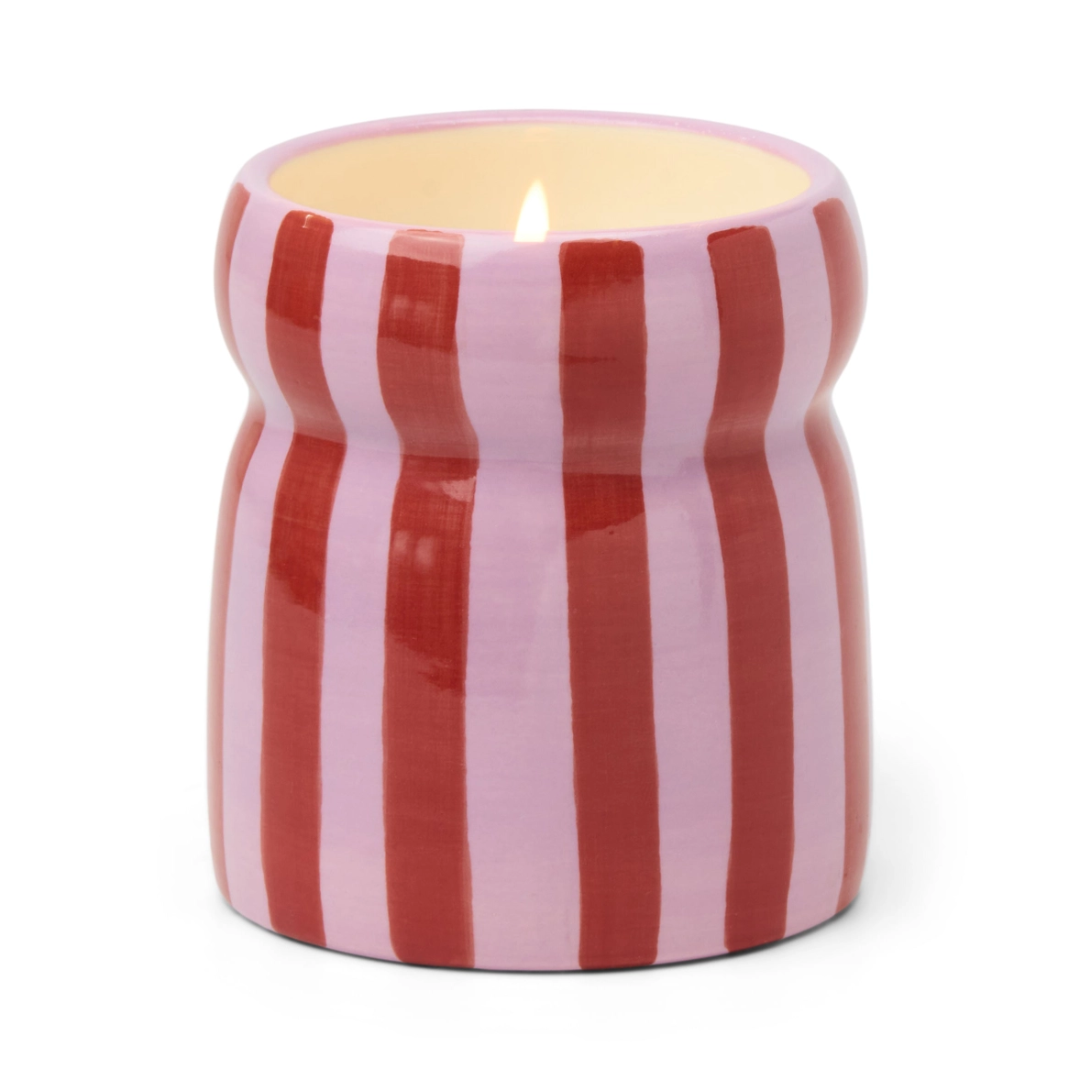 Cabana Red Pink Striped Ceramic Candle - Pink Peppermint.png