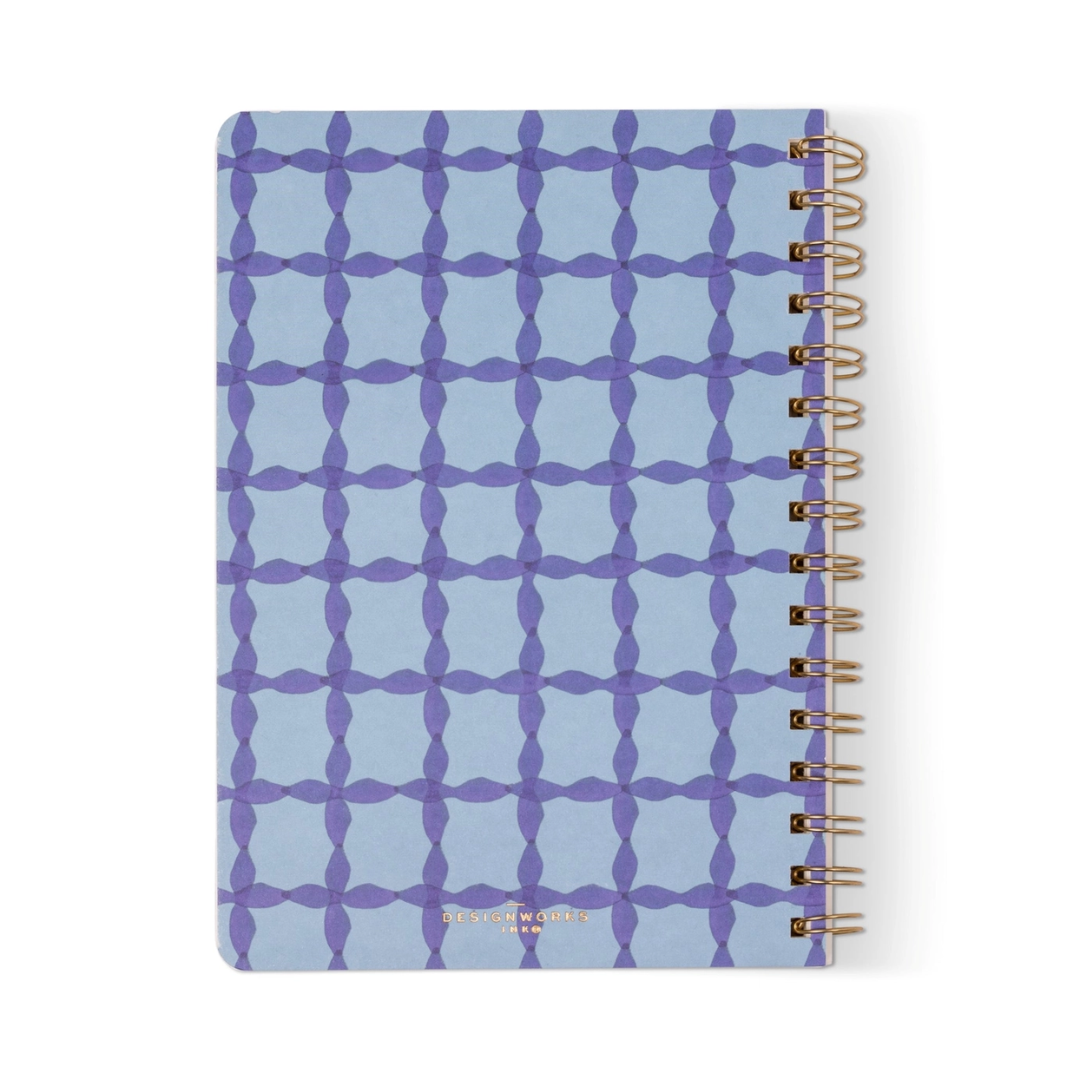 Designworks Ink Tulip A5 Twin Wire Notebook - Blue Lattice4.png
