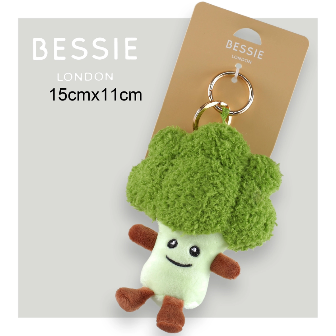 Bessie London Plush Broccoli Bag Charm