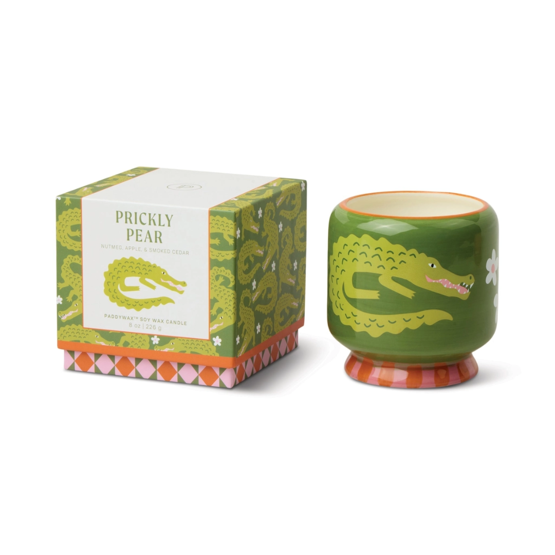Paddywax A Dopo Crocodile Ceramic Candle - Prickly Pear.png