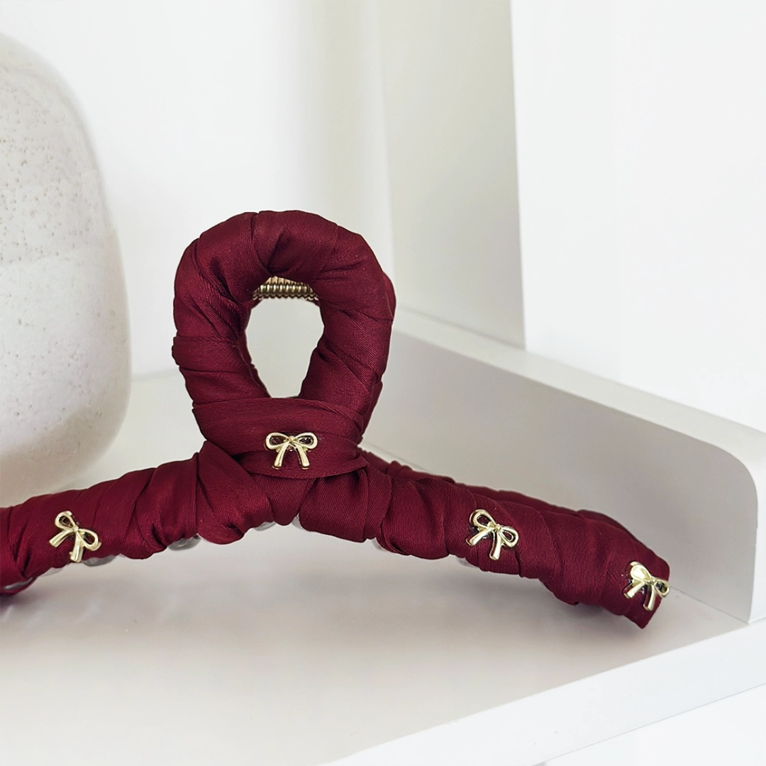 Burgundy Twist Bow Claw Clip2.png