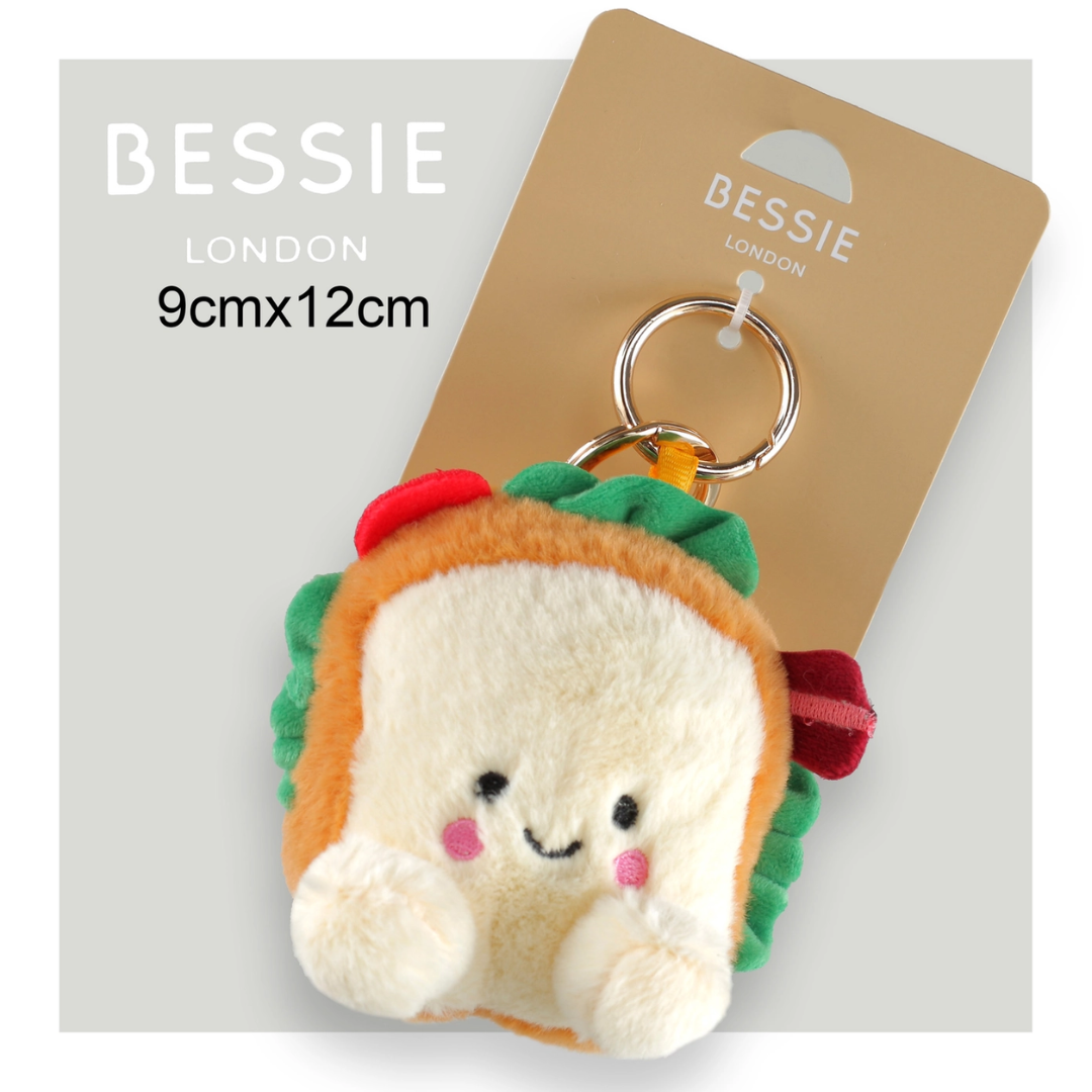 Bessie London Plush Sandwich Bag Charm