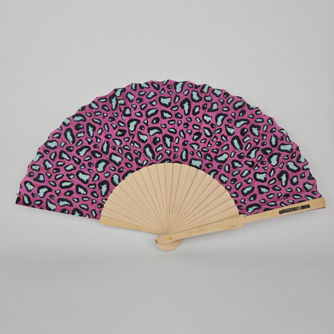 Small Folding Wood Hand Fan – Leopard Print Pink.png