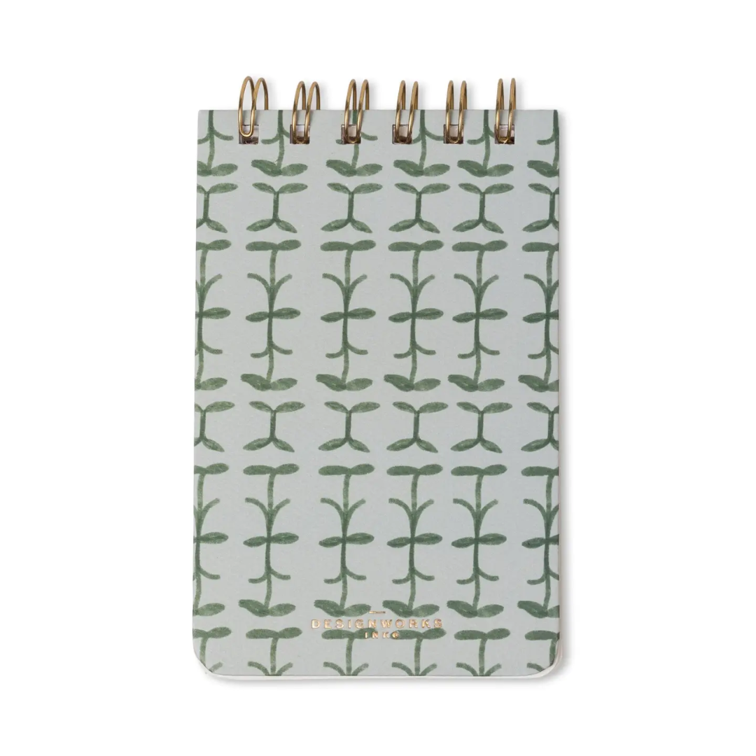 Designworks Ink Tulip Twin Wire Notepad - Green Vine2.png