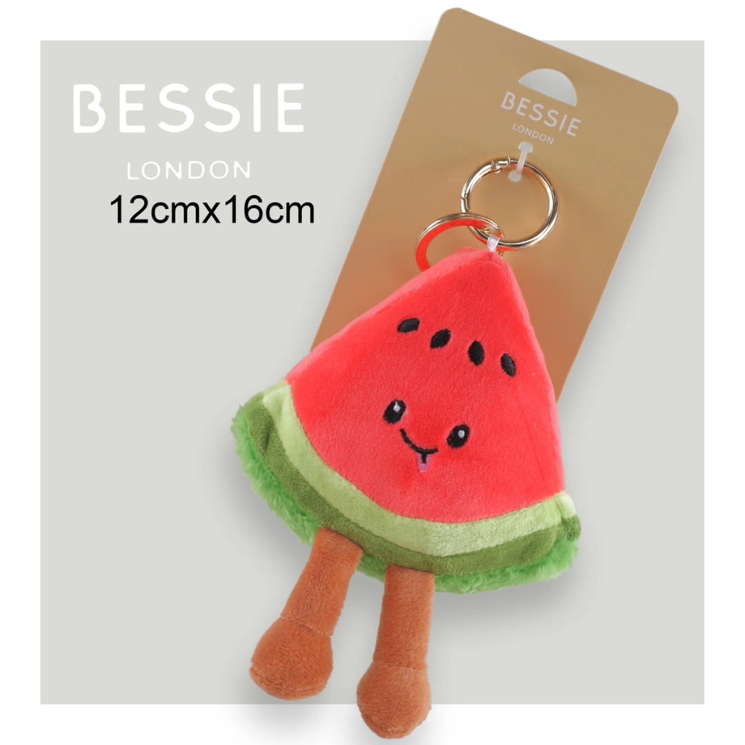 Bessie London Plush Watermelon Bag Charm