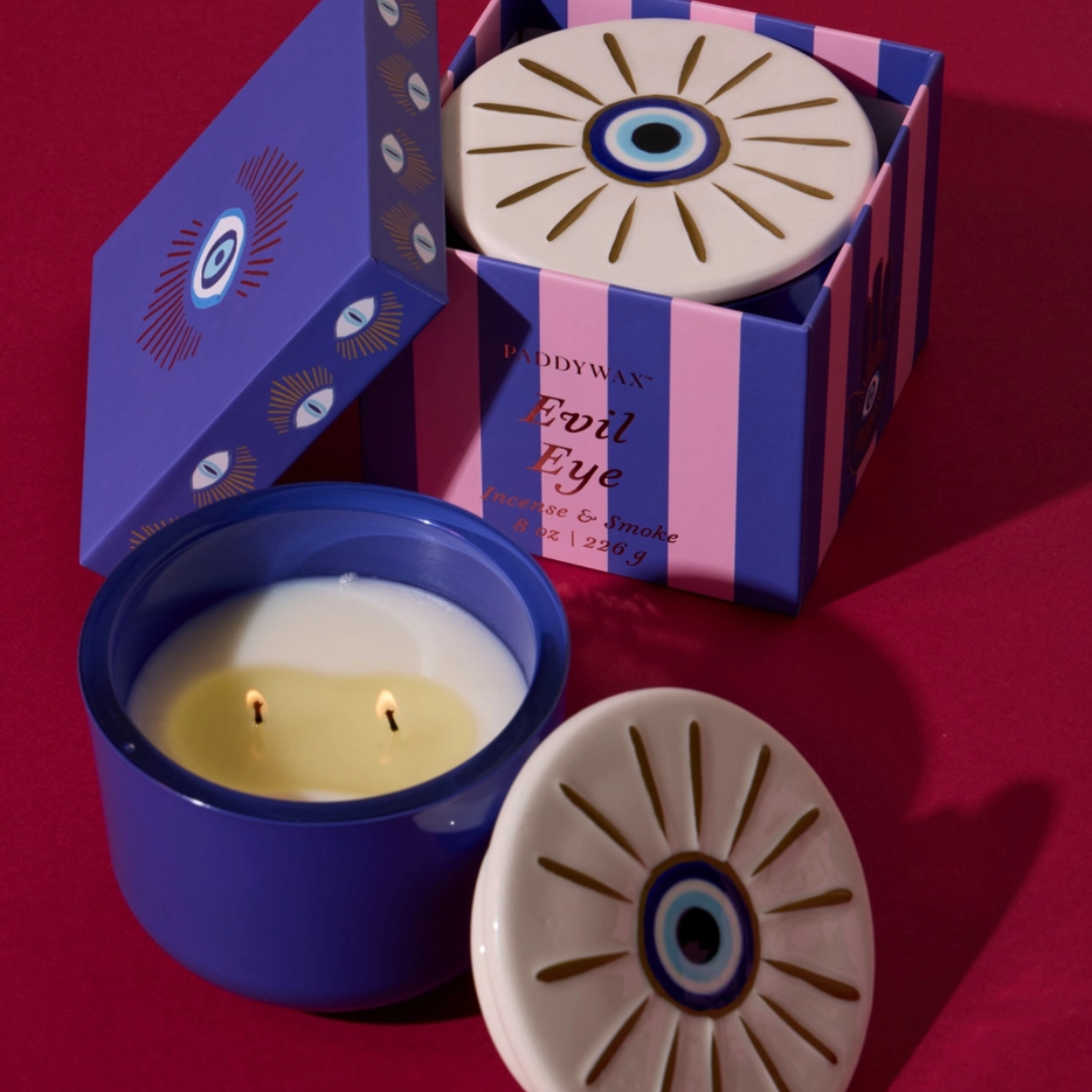 Paddywax Charmed Glass Candle Evil Eye - Incense & Smoke5.png