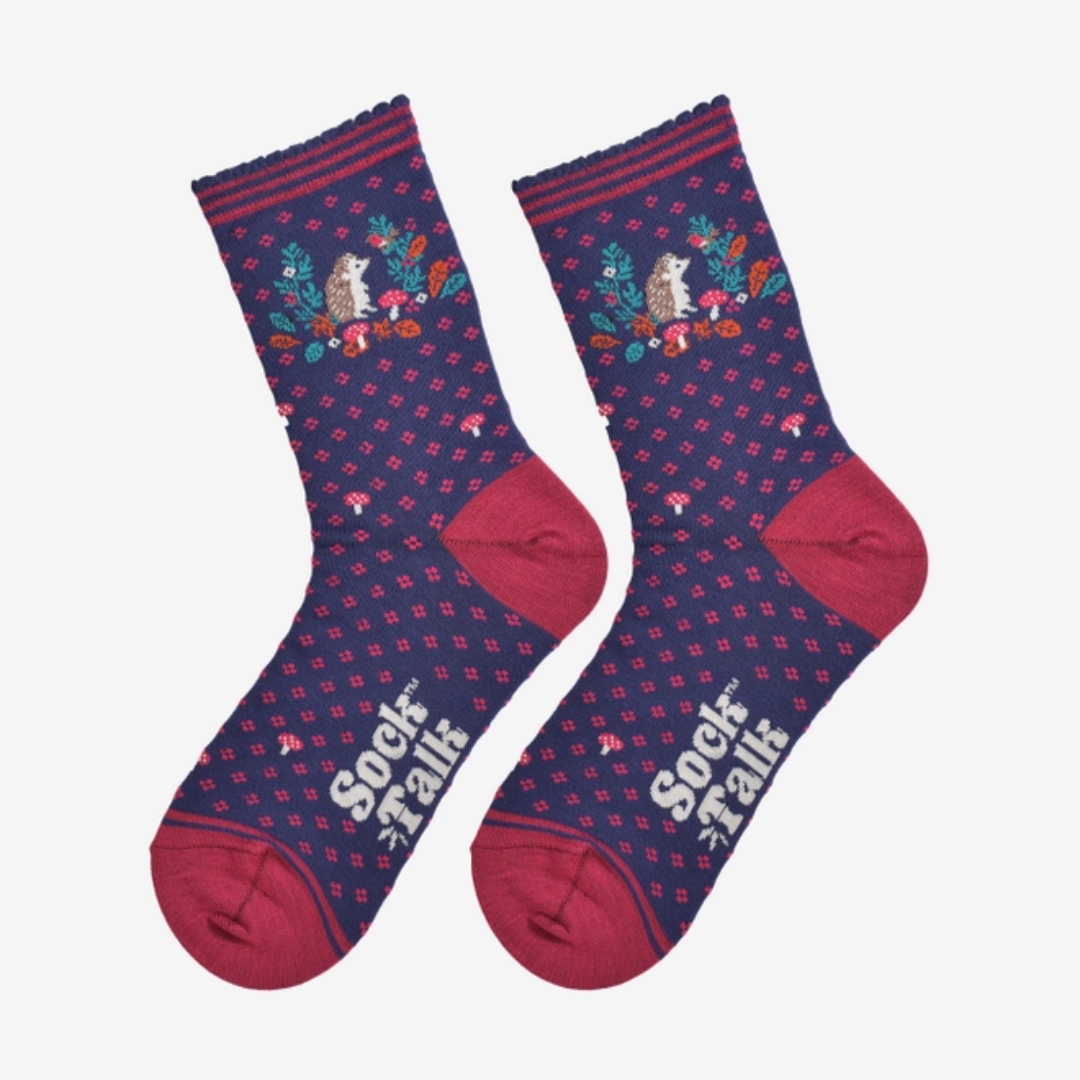 Hedgehog Fair Isle Bamboo Socks