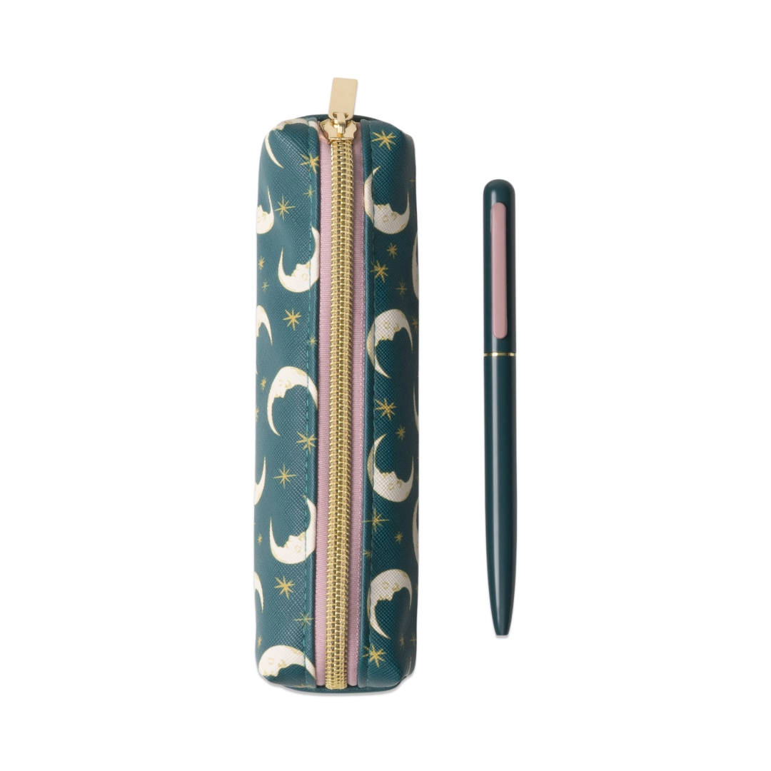 Pen & Pouch Set - Teal Moon2.png