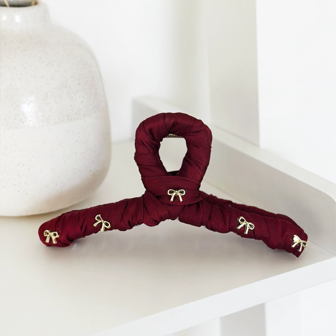 Burgundy Twist Bow Claw Clip.png