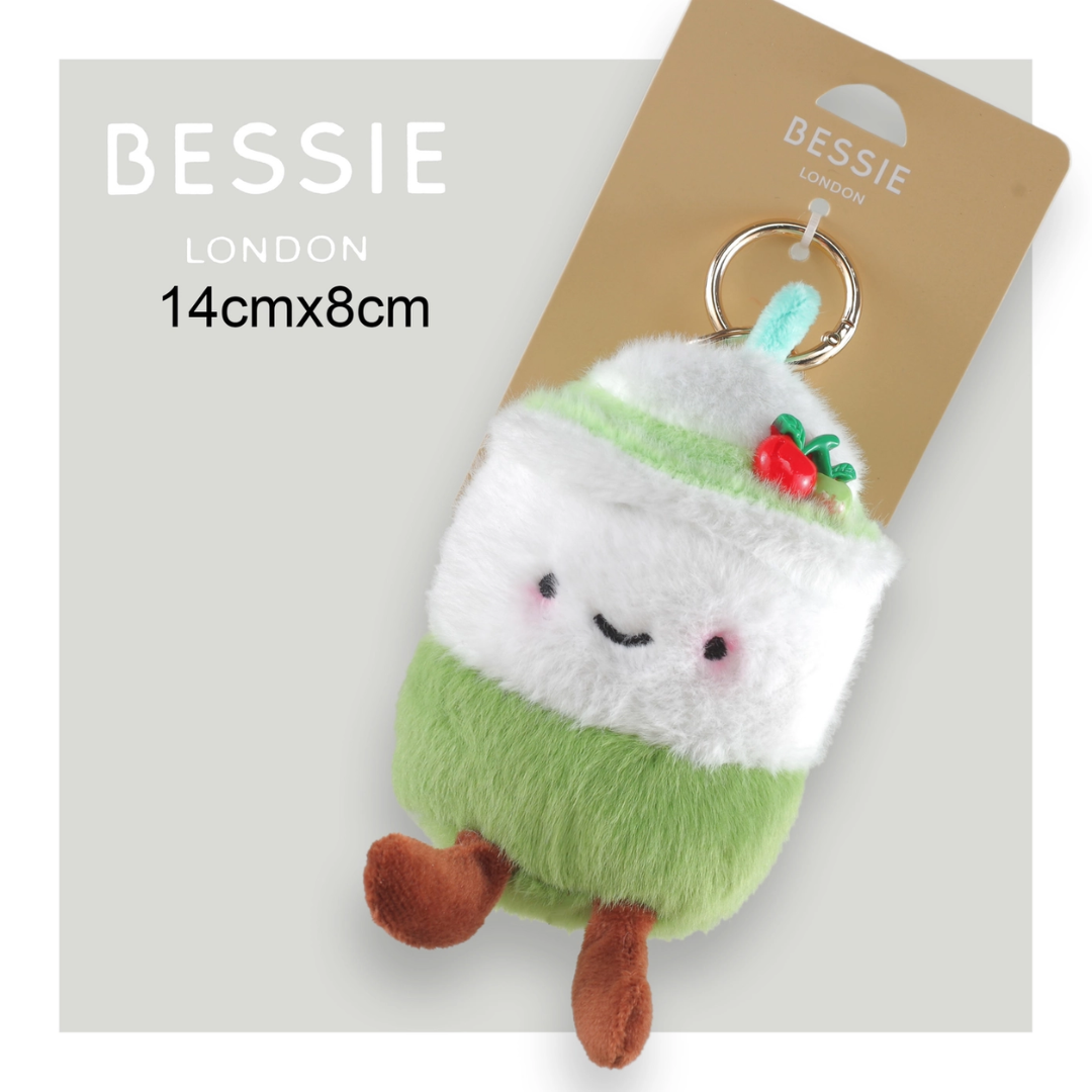 Bessie London Plush Iced Coffee Bag Charm