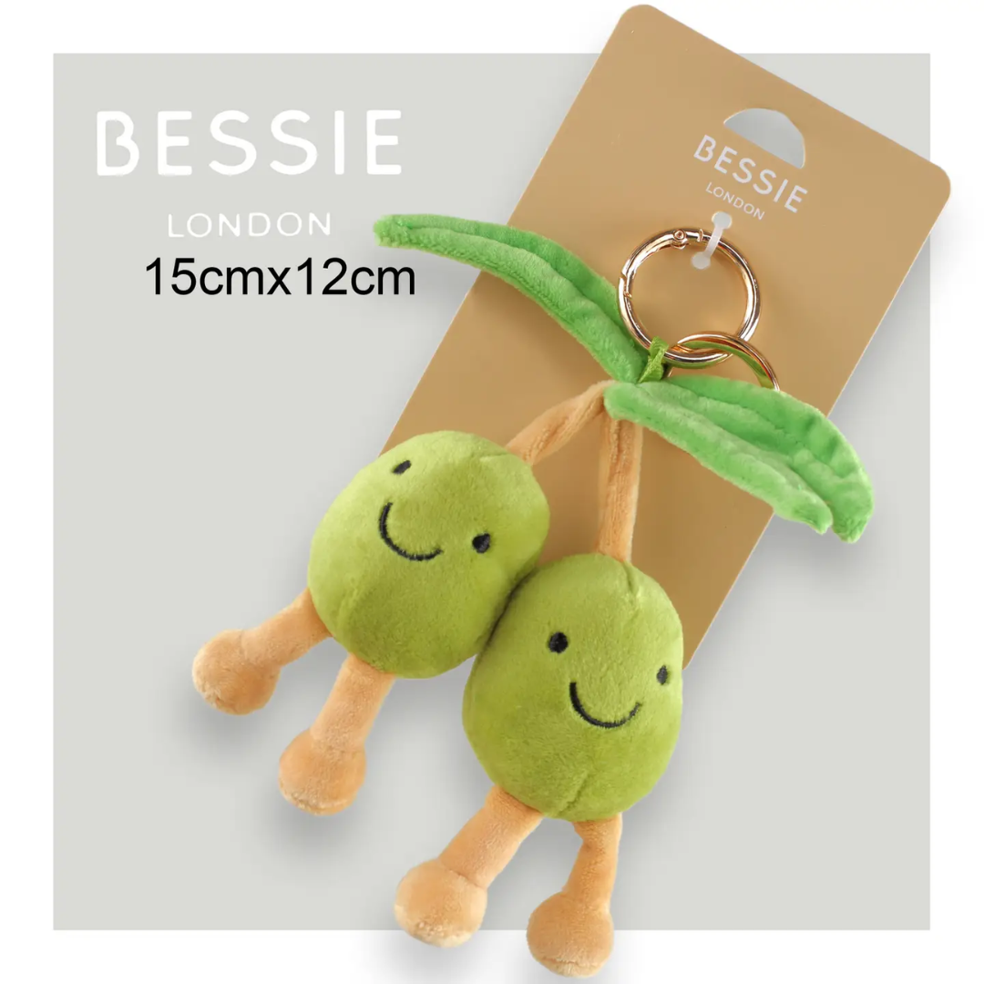Bessie London Plush Olives on a Vine Bag Charm