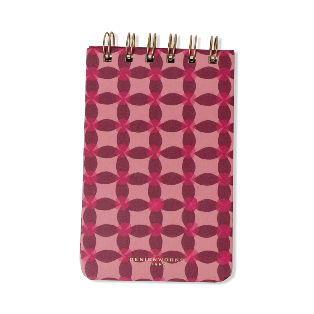 Designworks Ink Tulip Twin Wire Notepad - Pinwheel Pink2.png