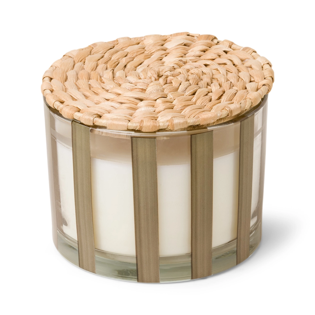 Paddywax Al Fresco Striped Glass Candle - Cotton & Teak2.png