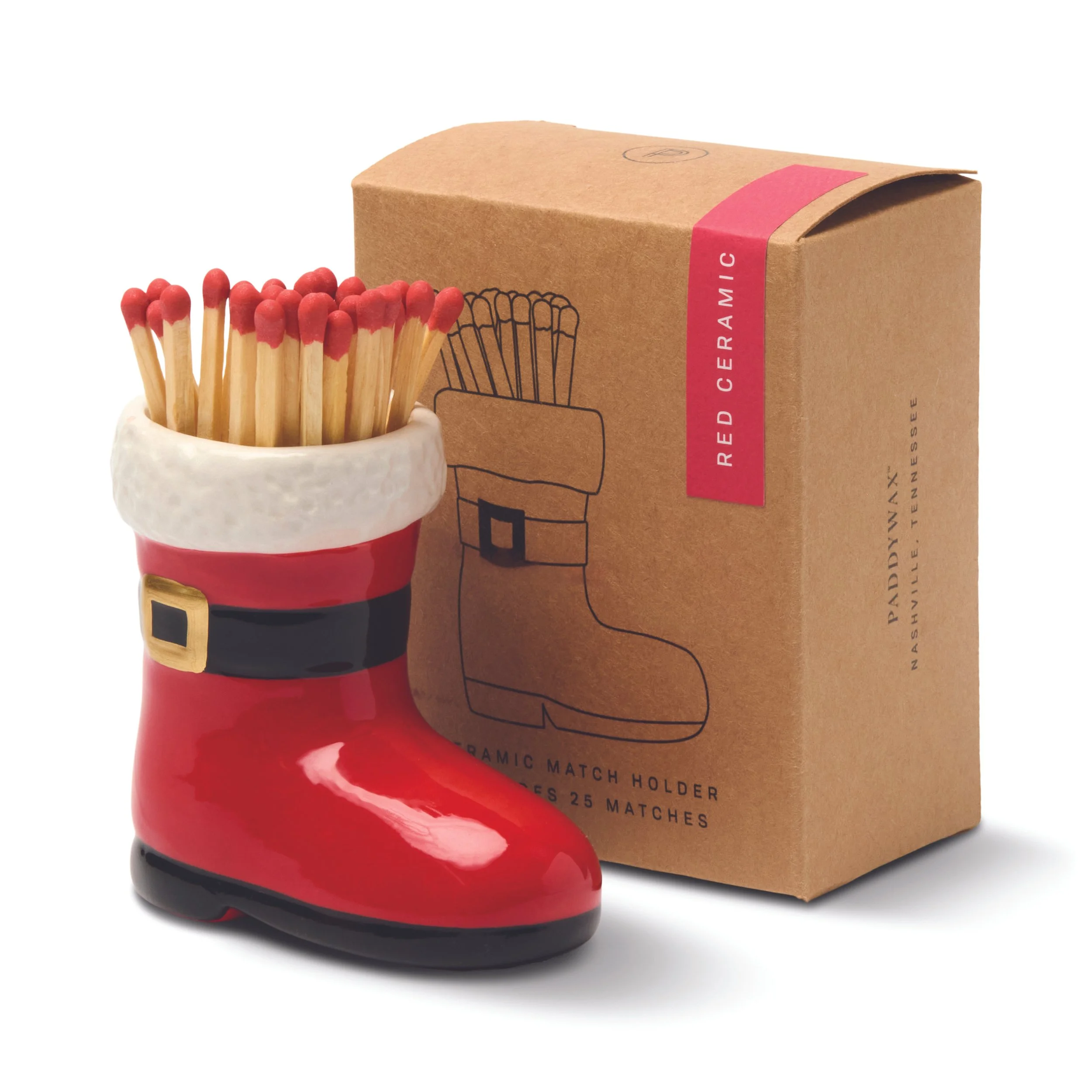 Paddywax Santa Boot Matches