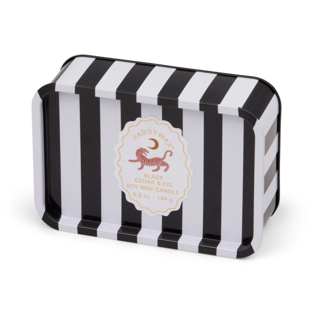 A Dopo Tiger Printed Tin Candle - Black Cedar & Fig.png