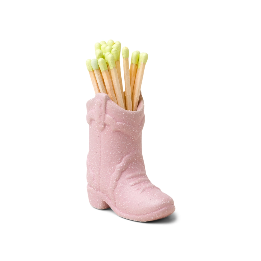 Paddywax Cowboy Boot Match Holder (25 Pcs) - Pink2.png