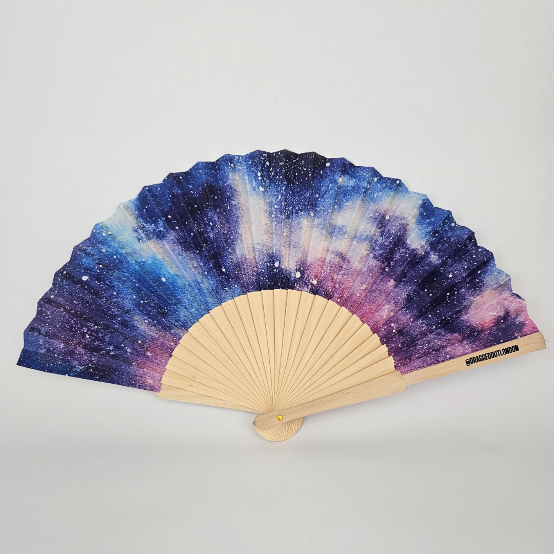 Small Folding Wood Hand Fan – Space Print.png