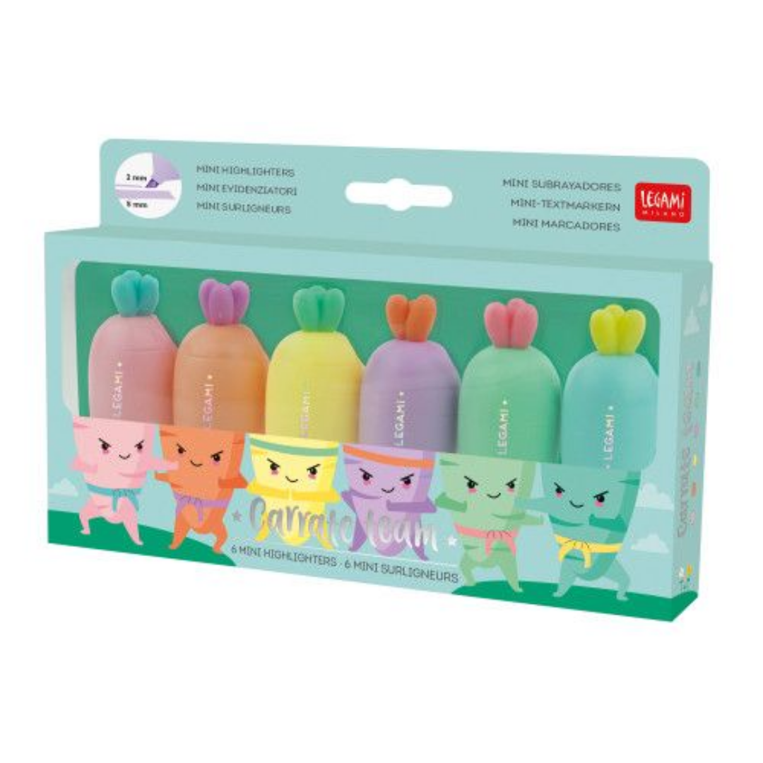 Legami Carrate Team - Set Of 6 Mini Highlighters.png