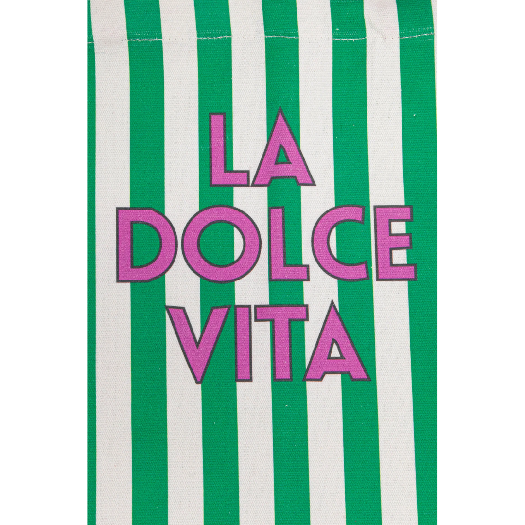 La Dolce Vita Striped Canvas Tote Bag in Green2.png