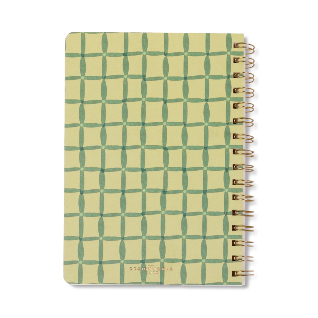 Designworks Ink Tulip A5 Twin Wire Notebook - Green Lattice4.png