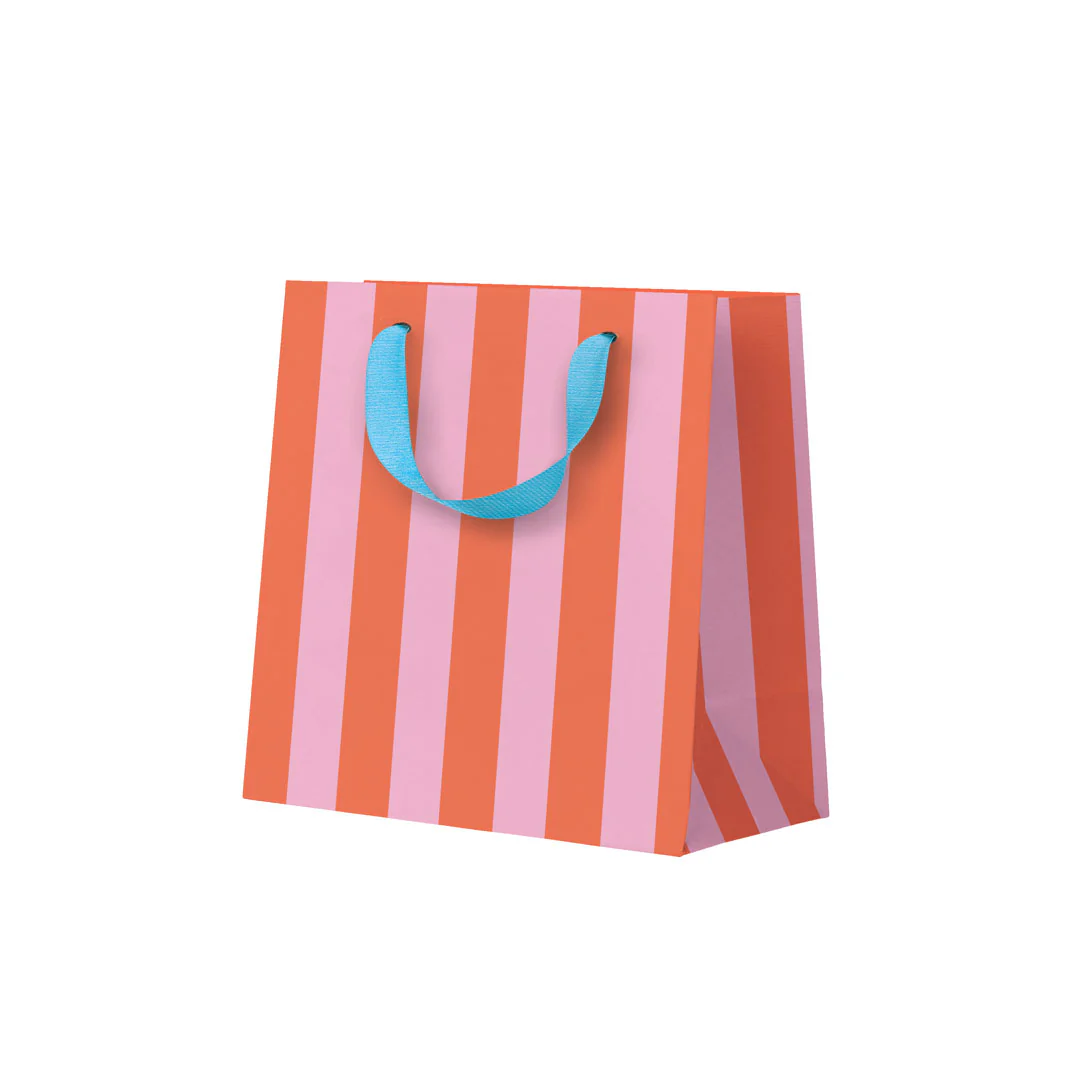 Pink And Orange Stripe Small Gift Bag (11784).png