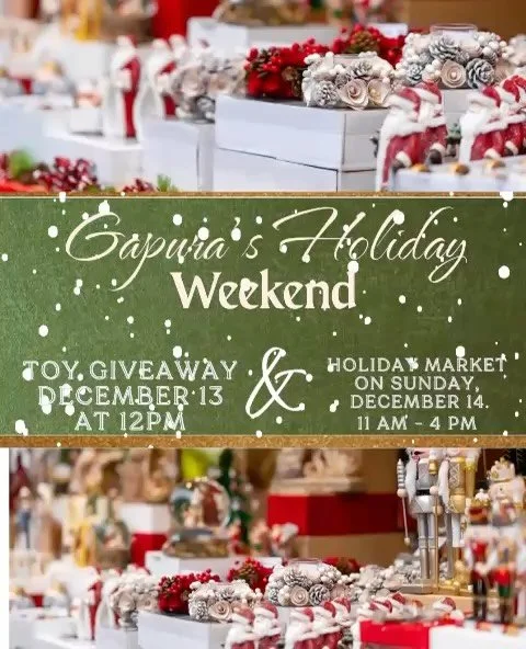 Whether you&rsquo;ve been naughty or nice, you&rsquo;re welcomed to Gapura&rsquo;s Holiday Weekend, conveniently located in front of our community center (1612 S Broad St)!🎄❄️

🧸🚂 Saturday, December 13th at 12 PM we have our annual toy drive for k