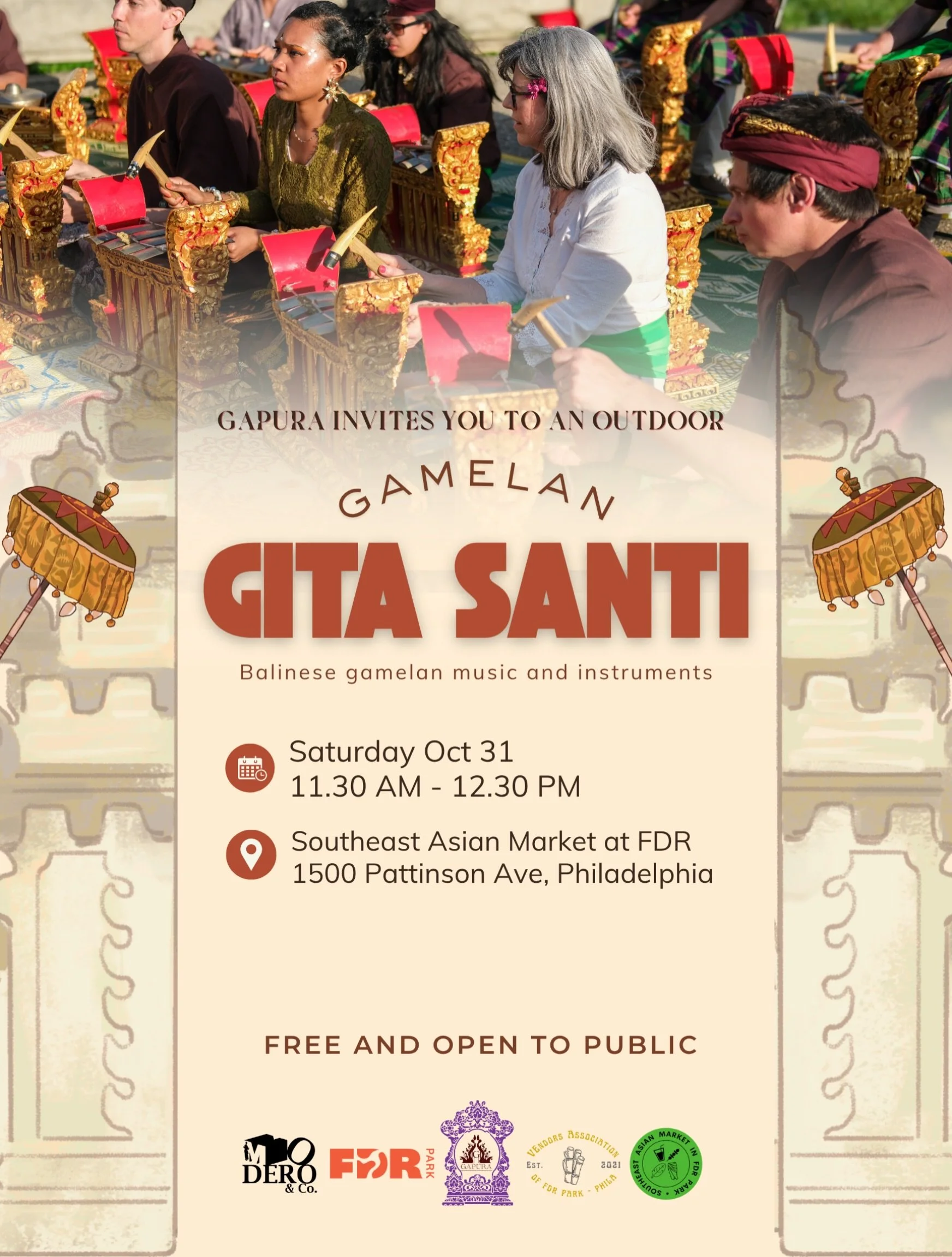 Yuk bersama-sama merayakan dan memperkenalkan kekayaan budaya Indonesia kepada masyarakat Philadelphia dan sekitarnya.

🗓️ Sabtu, 31 Oktober 2026
⏰ 11.30 AM &ndash; 12.30 PM
📍 Southeast Asian Market at FDR Park

GRATIS &amp; TERBUKA UNTUK UMUM

&md