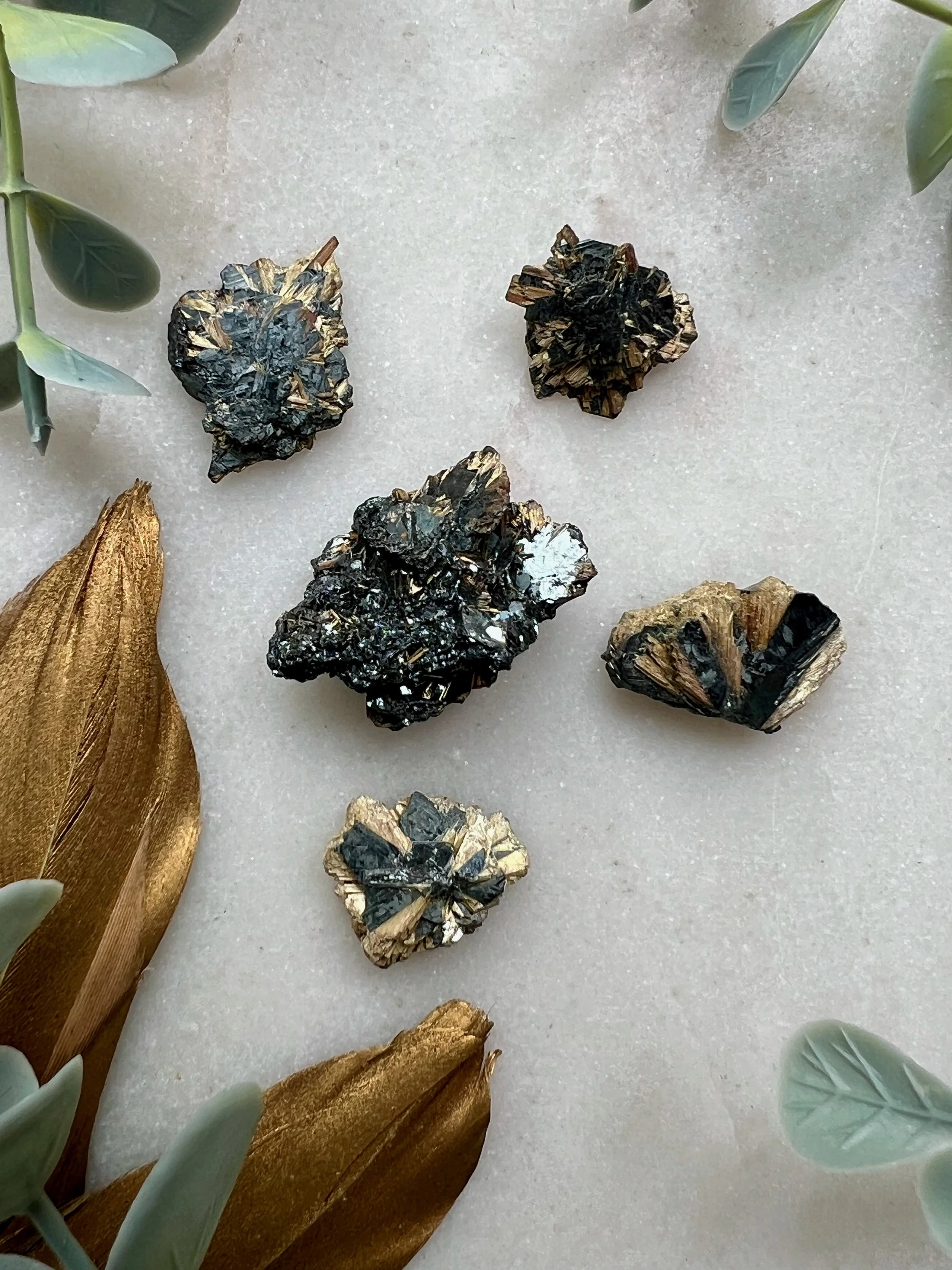 Hematite with Golden Rutile