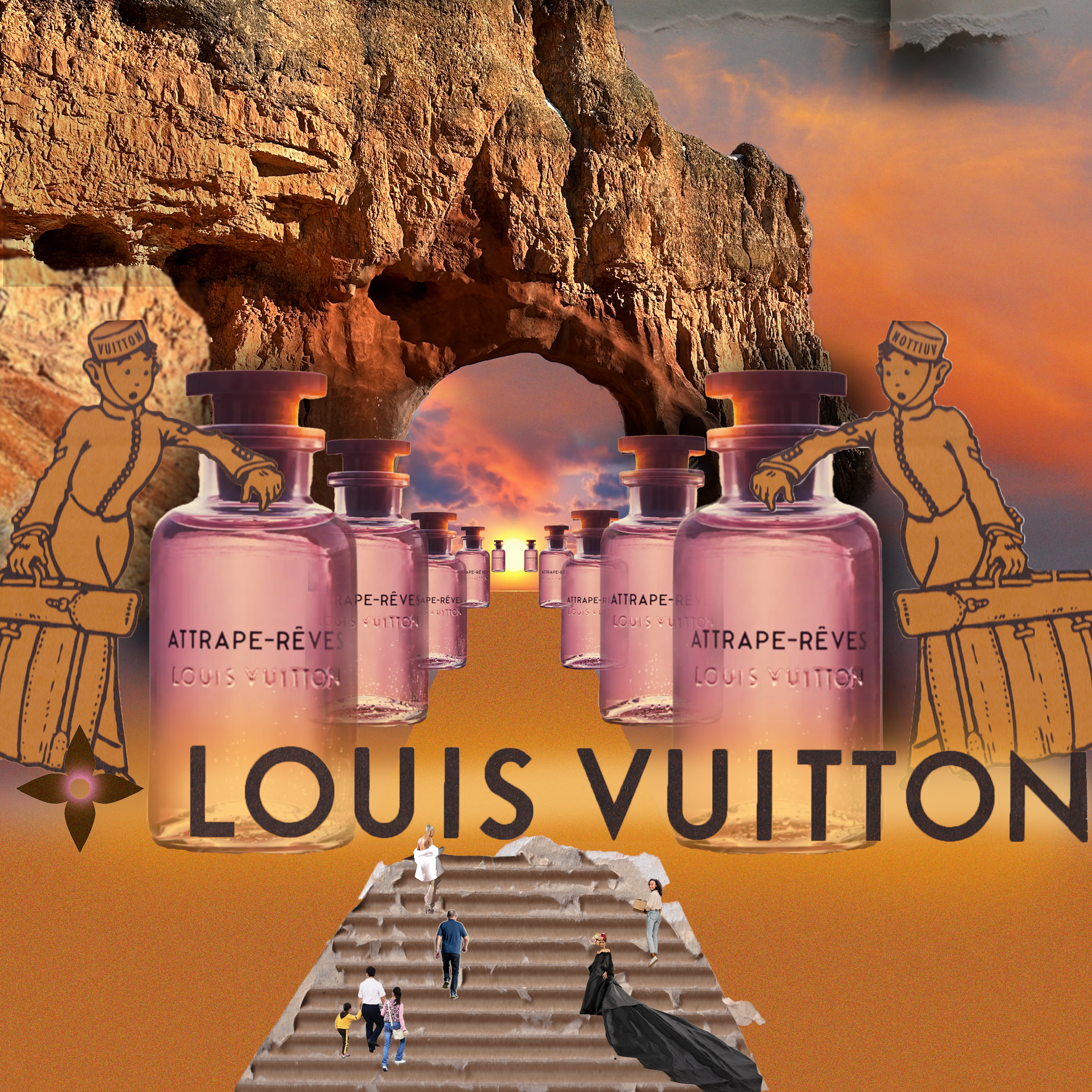 Original Mixed Media Collage Art LV