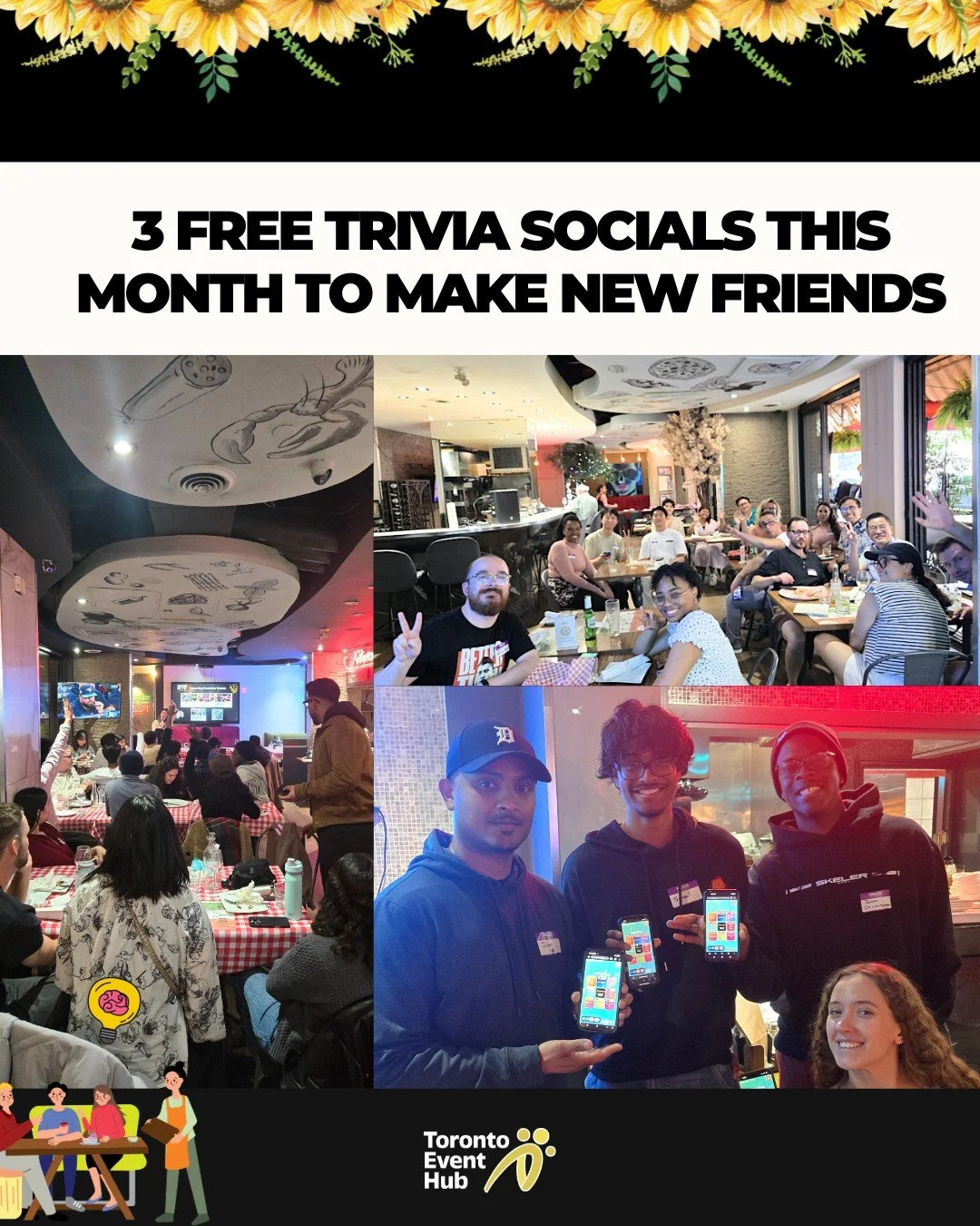 🎉 3 FREE Trivia Socials this month = your excuse to get out + meet new people

We&rsquo;re hosting 3 themed Trivia Tuesday&rsquo;s this month at Pizza Rustica:

🫶🏻Jun 9 &ndash; Friendship Day Edition (bring your besties)
⚽Jun 16 &ndash; World Cup 
