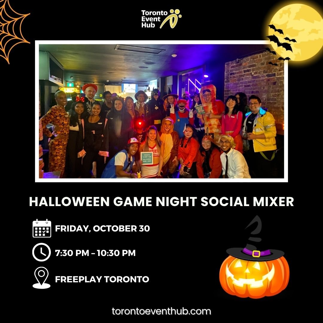 🎃 YOUR HALLOWEEN PLANS JUST GOT A WHOLE LOT MORE FUN! 👻🕹️

Who says Halloween fun is just for kids? Get ready for a Friday night of friendly competition, arcade games, spooky costumes and good vibes with Toronto Event Hub! 🧡✨

Round up your frien