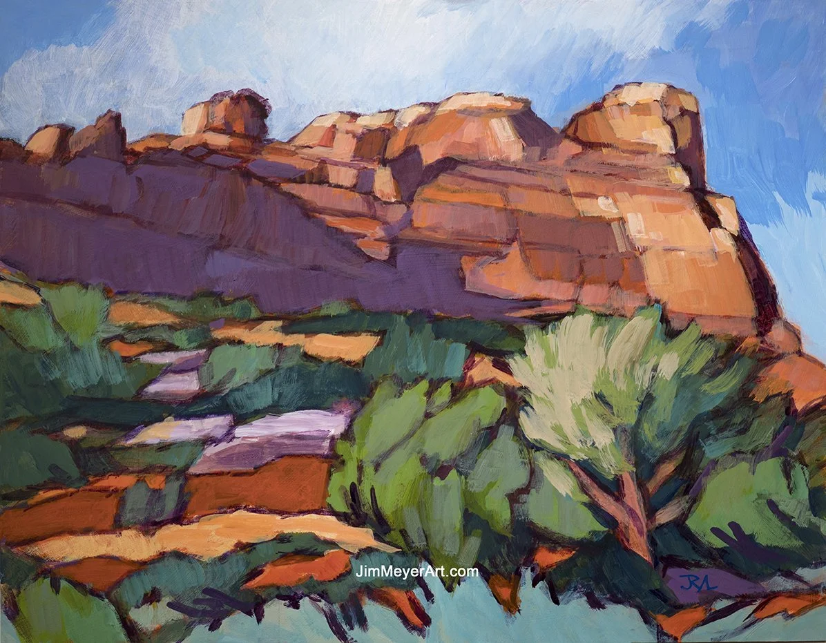 260711 Canyonlands - Wooden Shoe Arch Bluff, 14x18"