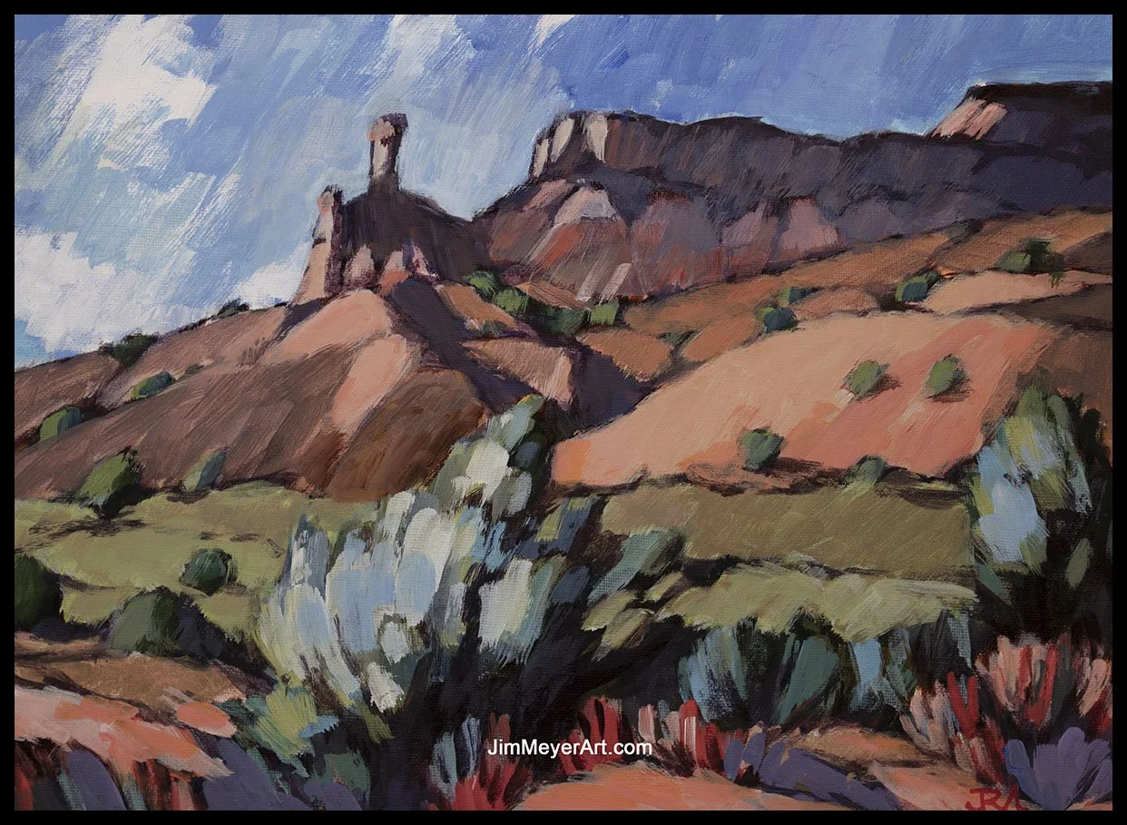 250808 Abiquiu, 12x16" Acrylic