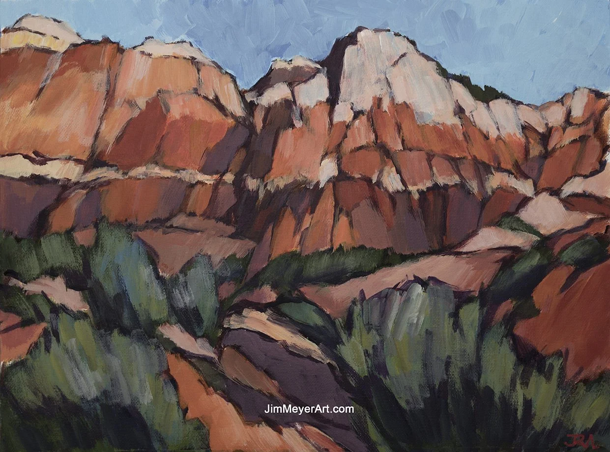 250715 Zion, 12x16" Acrylic