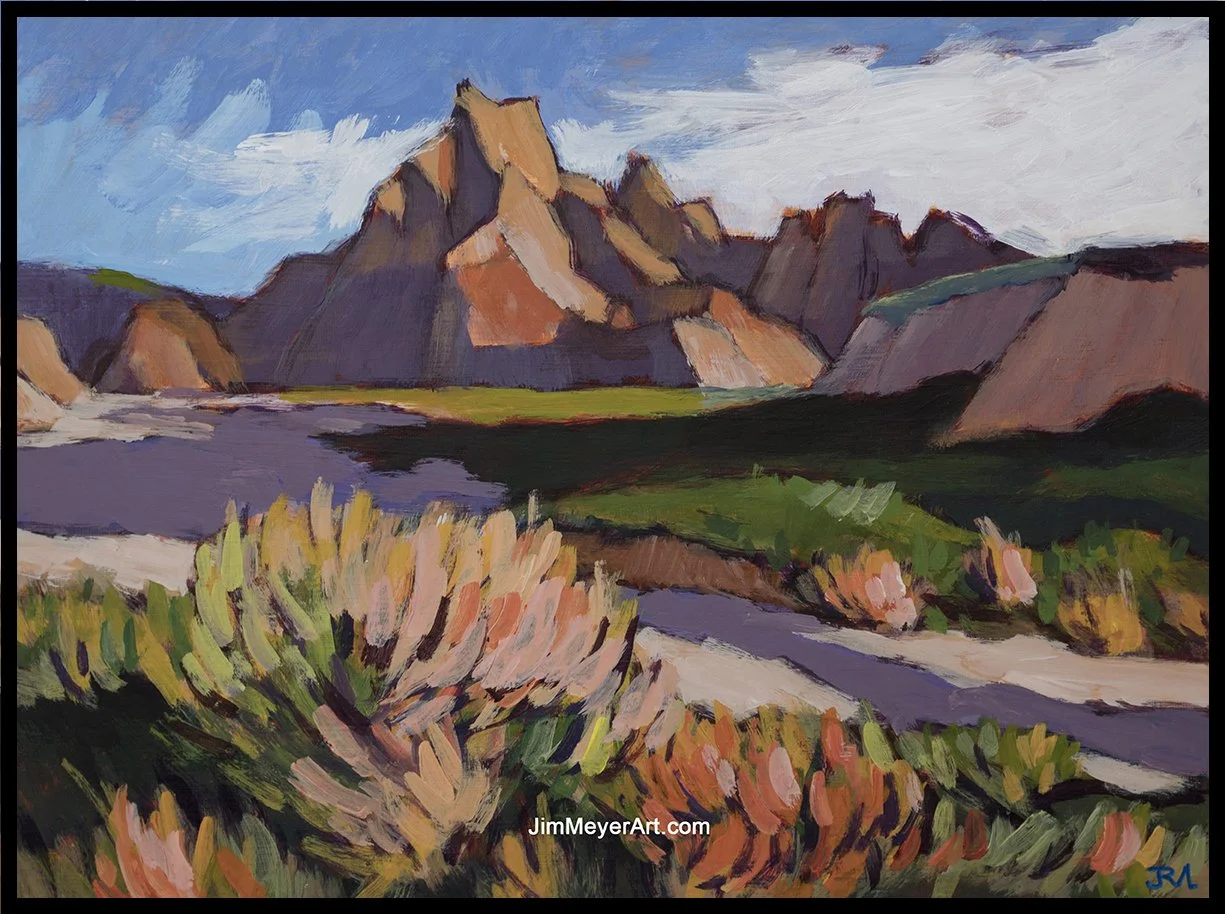 260207 Badlands, 12x16" Acrylic