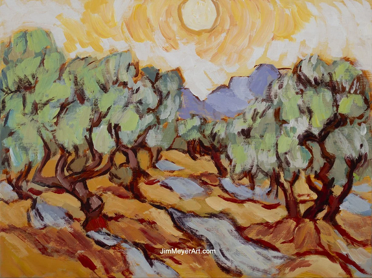 260110 Van Gogh Study, 12x16" Acrylic