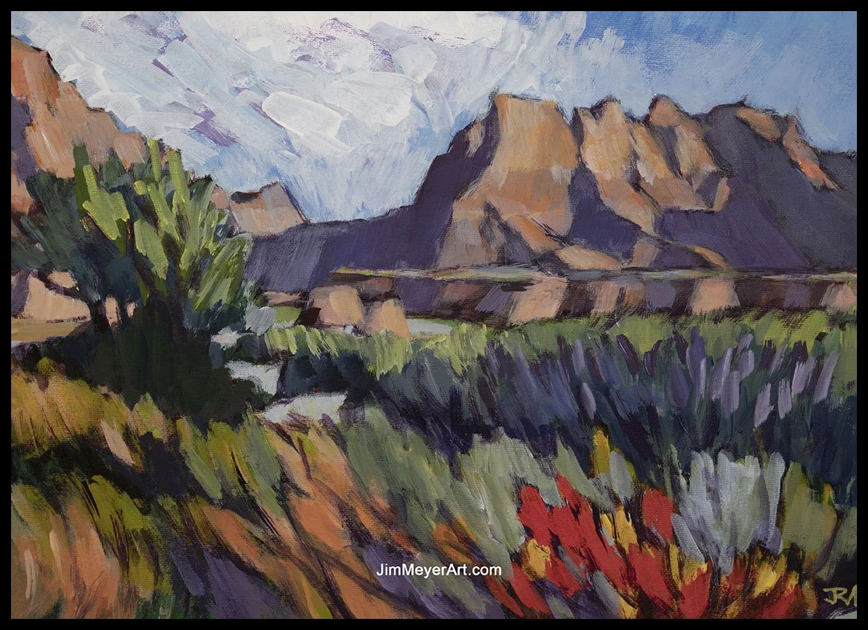 250815 Badlands, 12x16" Acrylic