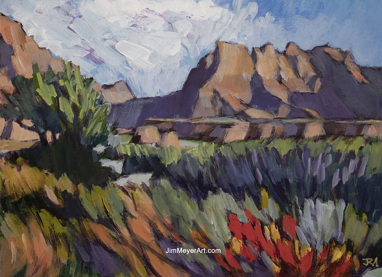 250815 Badlands, 12x16" Acrylic