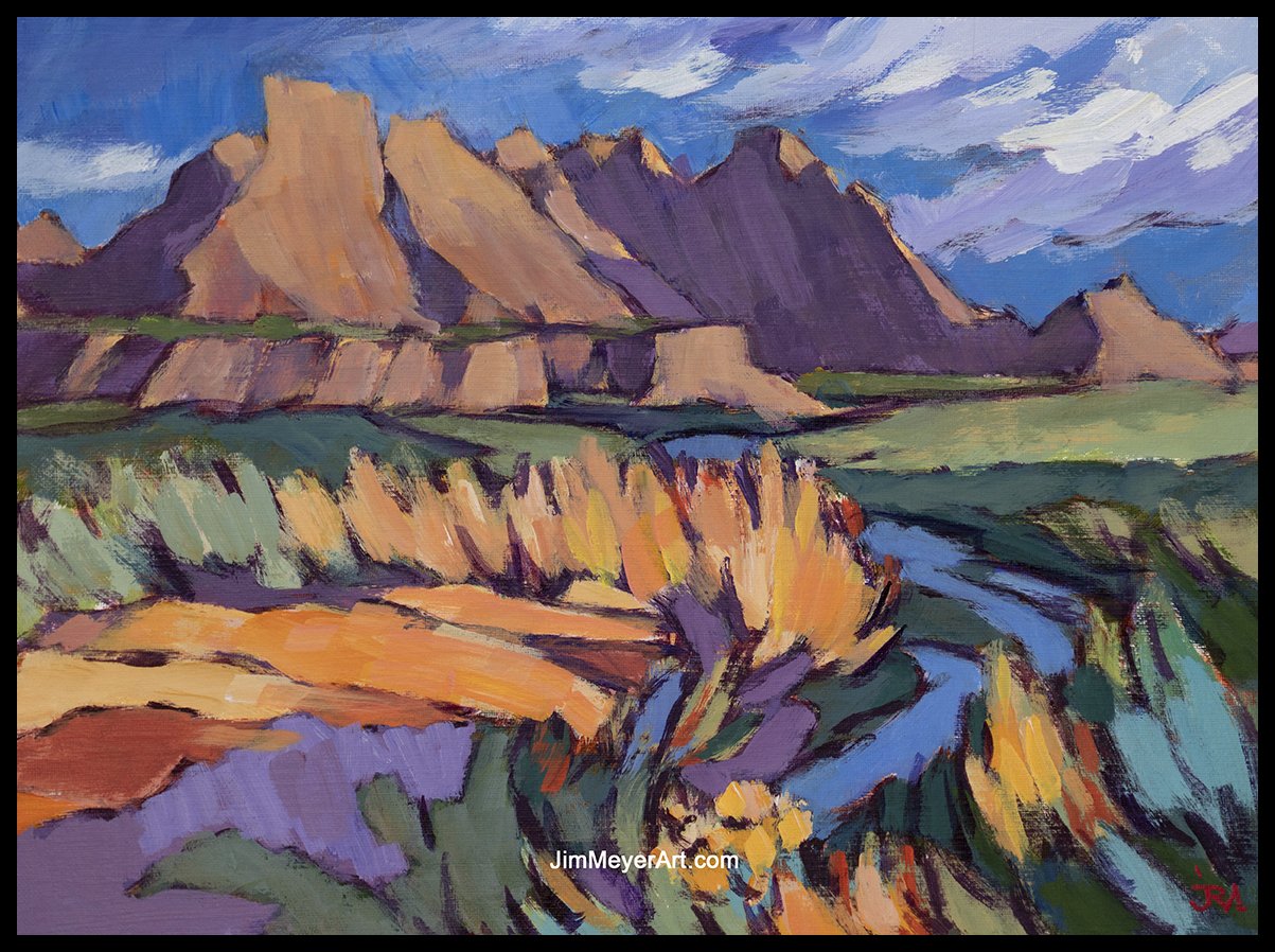251229 Badlands, 12x16" Acrylic