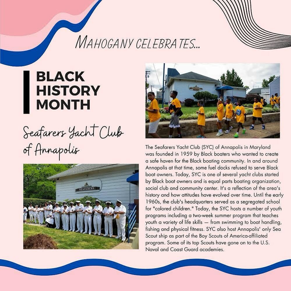 Black History Month Spotlight: The Seafarers Yacht Club of Annapolis 

The Seafarers Yacht Club of Annapolis @seafarersycmd located in Annapolis, Maryland, is part of a long-standing tradition of African American yacht clubs in the United States. It 