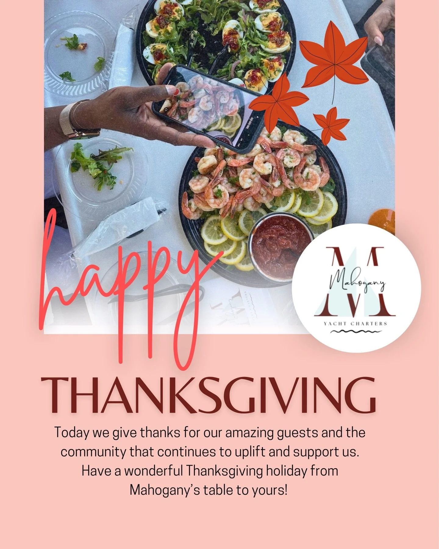 Wishing you a holiday filled with gratitude, good food, and even better company. 🍁✨
Thank you to our incredible guests and community for your continued support, Today and Every Day!
From Mahogany&rsquo;s table to yours, Happy Thanksgiving!🤎

#myc #