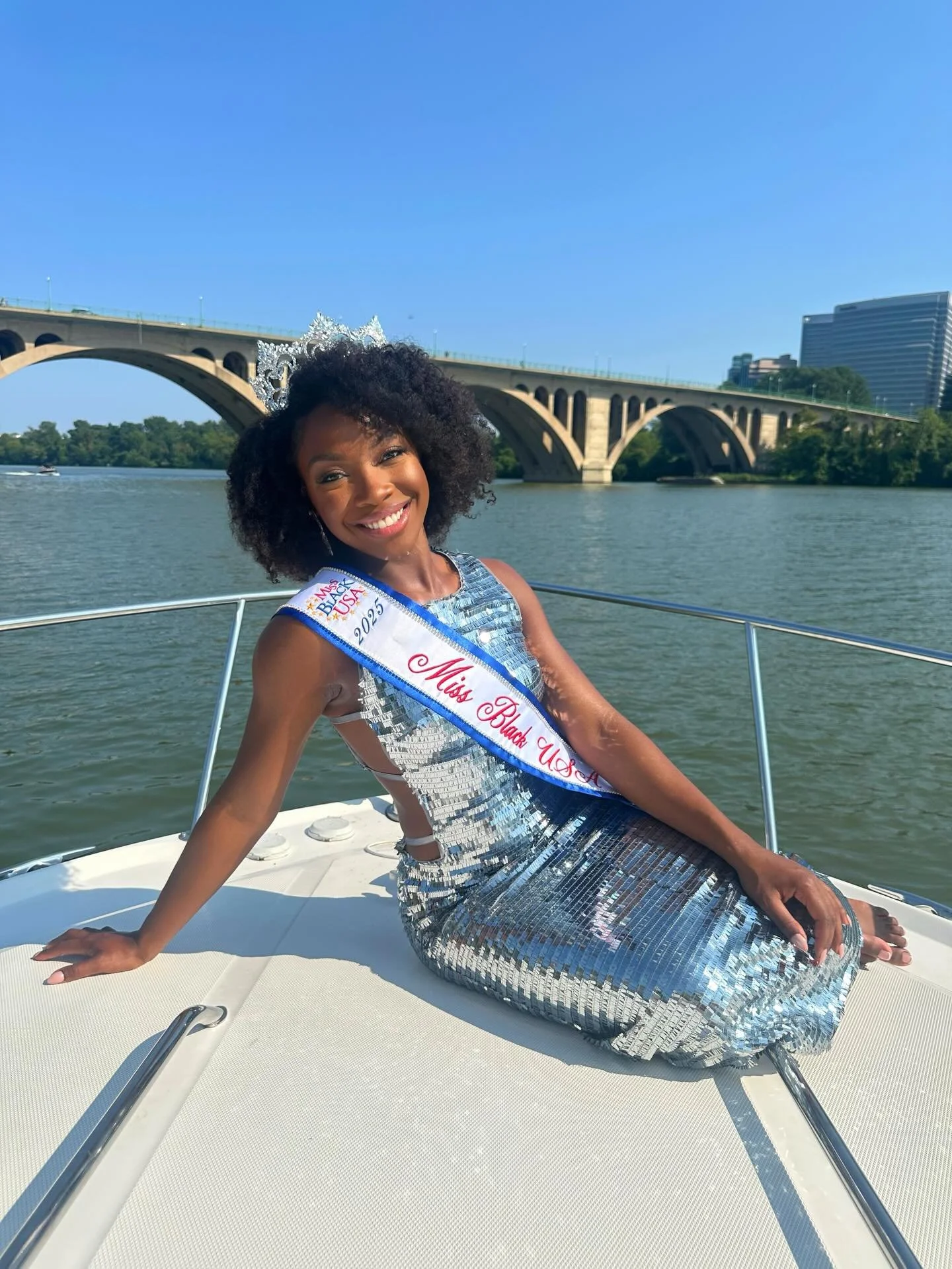 ✨ Throwback Thursday to elegance on the Potomac ✨

A timeless moment with Miss Black USA aboard Mahogany Yacht Charters, where beauty, legacy, and luxury meet the water. 👑🛥️
This is what celebrating excellence looks like&hellip; unforgettable views