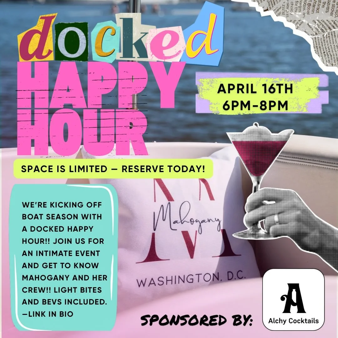 Docked, poured, and ready to welcome you aboard⚓️✨

Join us on Thursday, April 16th from 6PM&ndash;8PM as we kick off boat season with an intimate Docked Happy Hour aboard Mahogany in partnership with @drinkalchy 🍸

Enjoy light bites, curated bevera