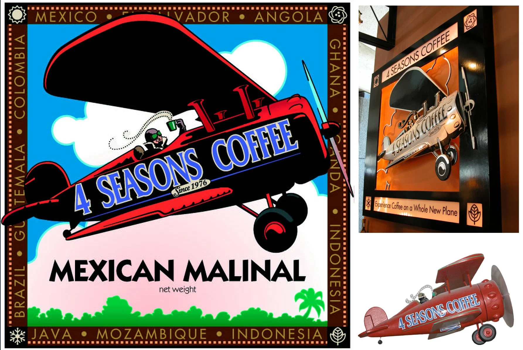 "Make me a logo" turned into "Make me a sign", turned into "I want an airplane  with a 6' wingspan that hangs from the ceiling!"