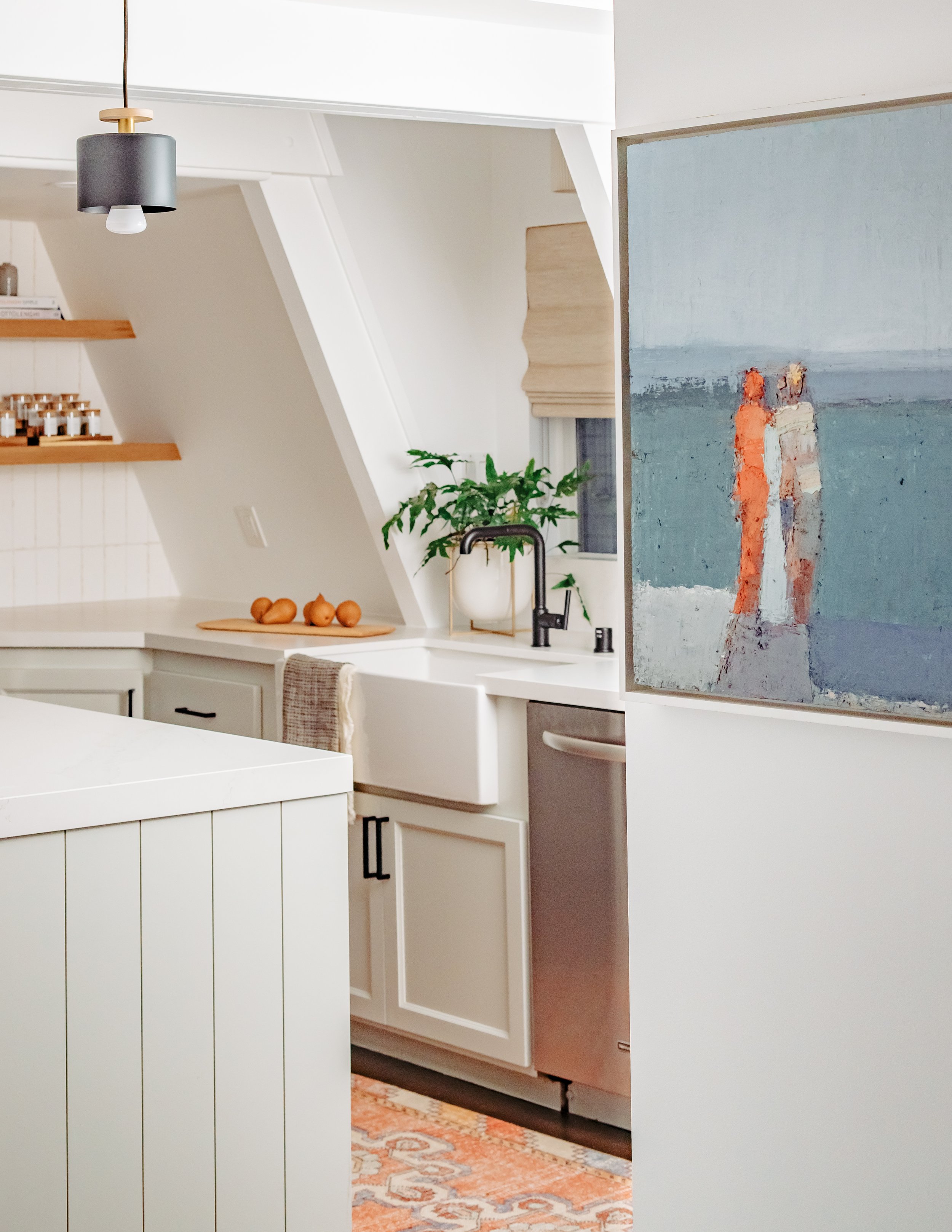 modern kitchen design with art 