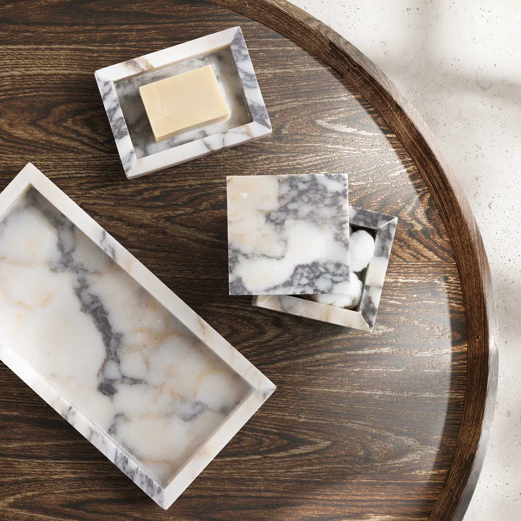 marble vanity tray