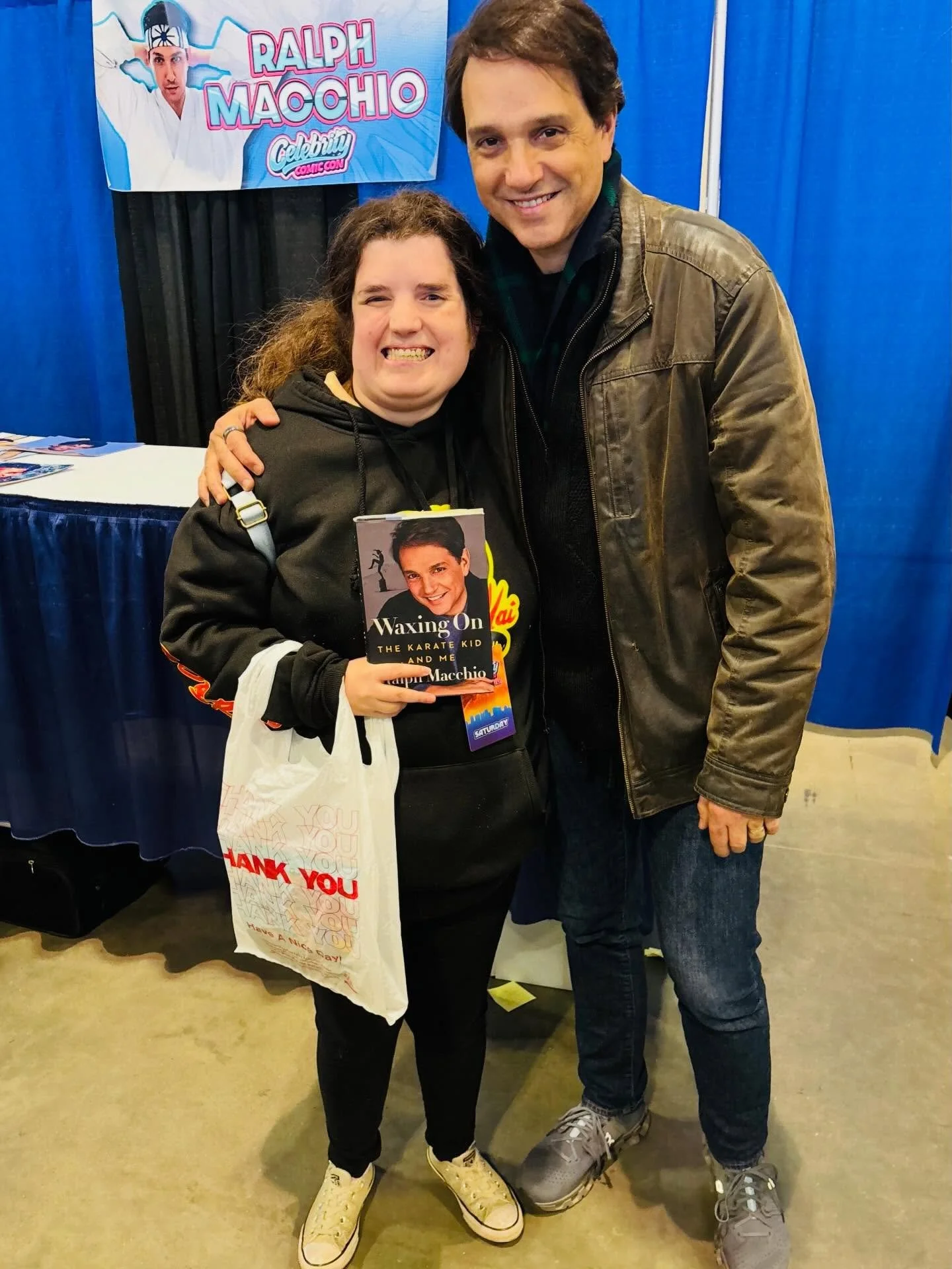 Shay met Ralph Macchio! I admit I am jealous! Karate Kid is one of my all time favorite childhood movies