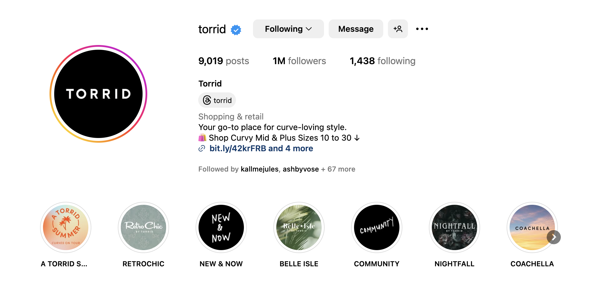 Torrid Social Media